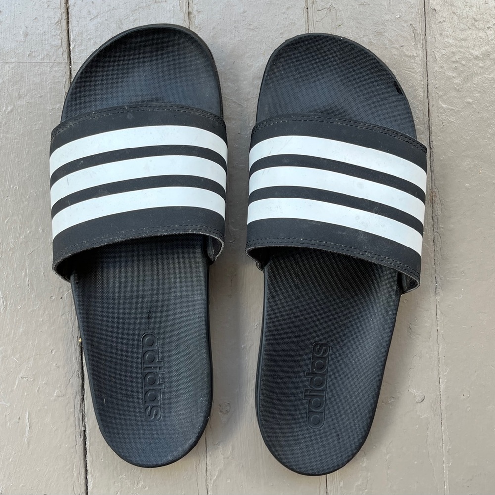 Adidas Men’s Sport/Shower Slides, Black, size 10
